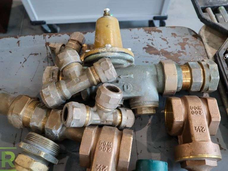 (12) Brass Valves and Fittings Roller Auctions