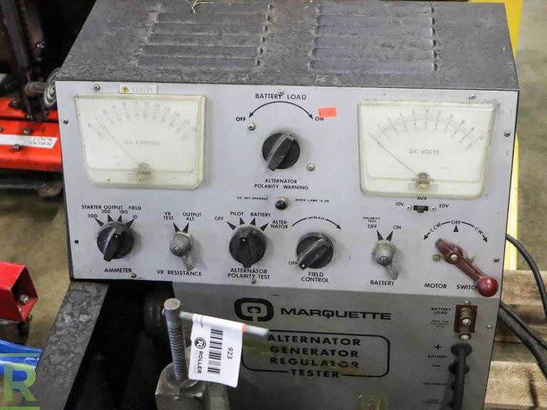 Marquette Alternator, Generator Regulator Tester Roller Auctions