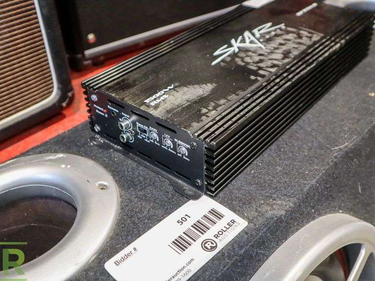 Speaker Box With (2) 12" Rockford Fostgate Punch Speakers and Skar