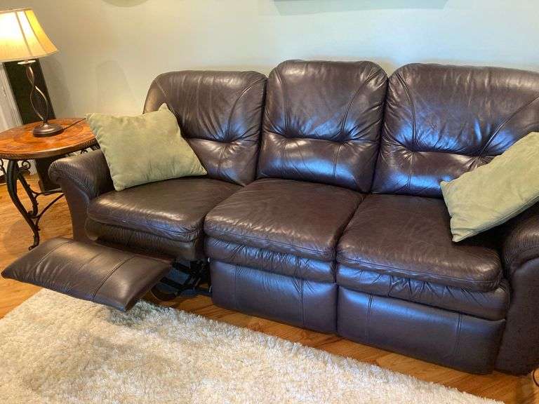 LaZBoy Leather Reclining Sofa reSettled Life