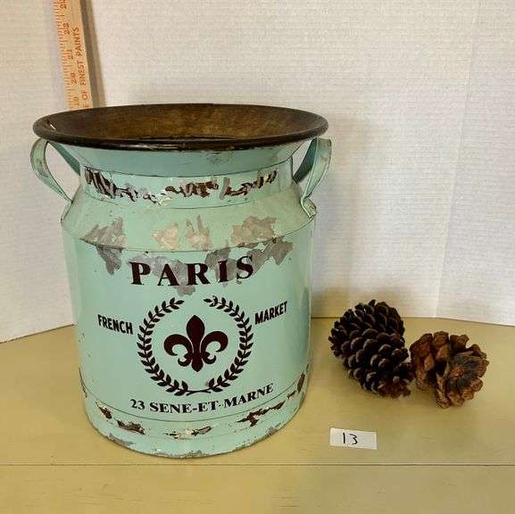 Paris Milk Can Home Decor with Decor Pine Cones Truett’s Luau Area Home