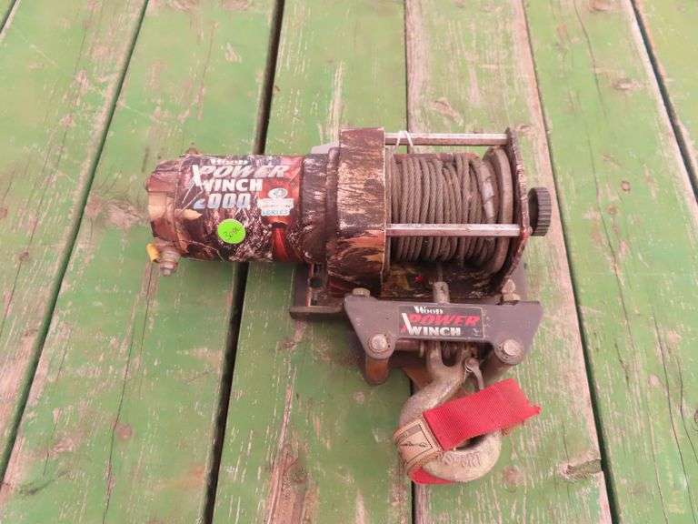 camo wood power winch 2000 lb Schmid Auction