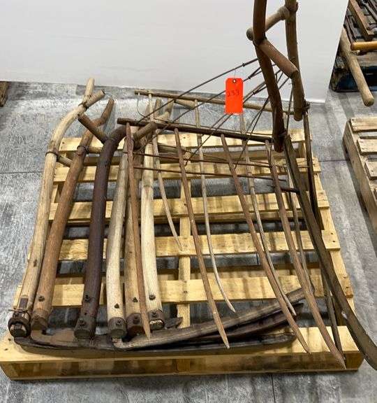 Antique wheat cradles & brush scythes Schneider Auctioneers LLC