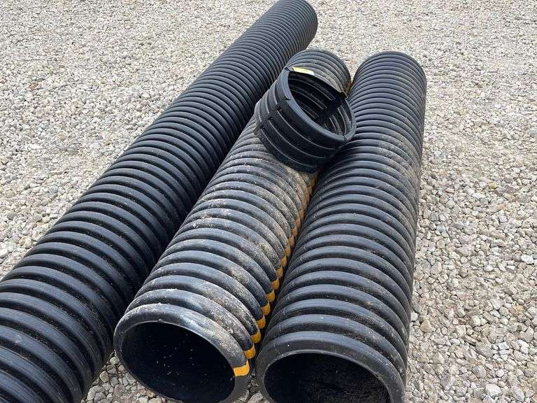 Group of 12" plastic culvert pipe Schneider Auctioneers LLC