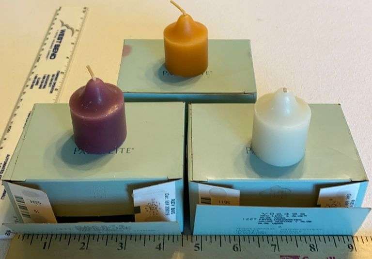 18 PartyLite Votives 6 Pomegranite & Fig, 6 New Leaf & Aloe, 6