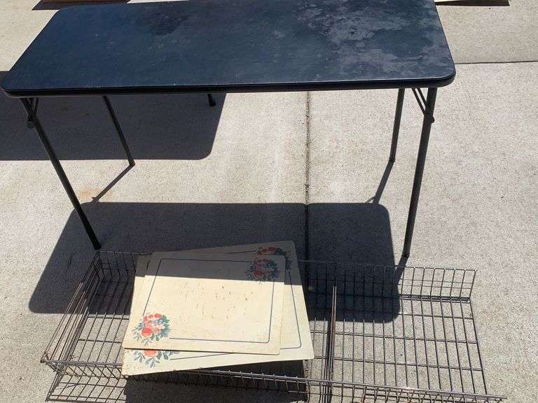 Shelving Unit & Table Sherwood Auctions