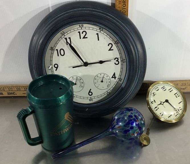 Clocks, Water Mug & Glass Sherwood Auctions
