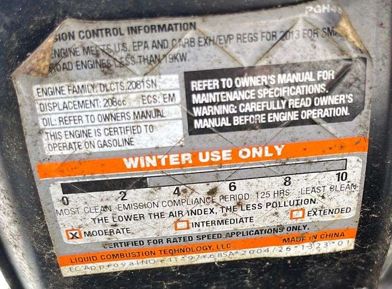 Ariens SNOTEK Snowblower, electric start Sherwood Auctions