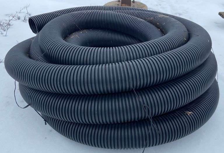 100' 6" Plastic Drainage Tile NonPerforated Sherwood Auctions