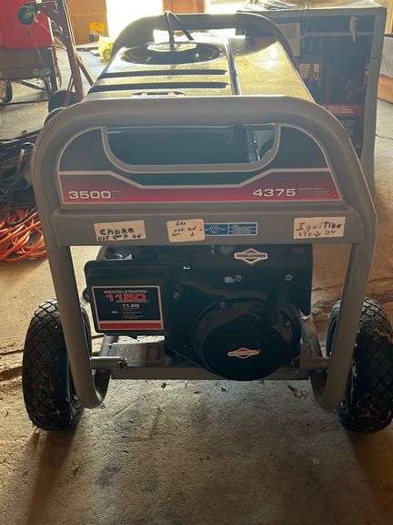 Briggs and Stratton Portable Generator 3500 Watts - Sherwood Auctions