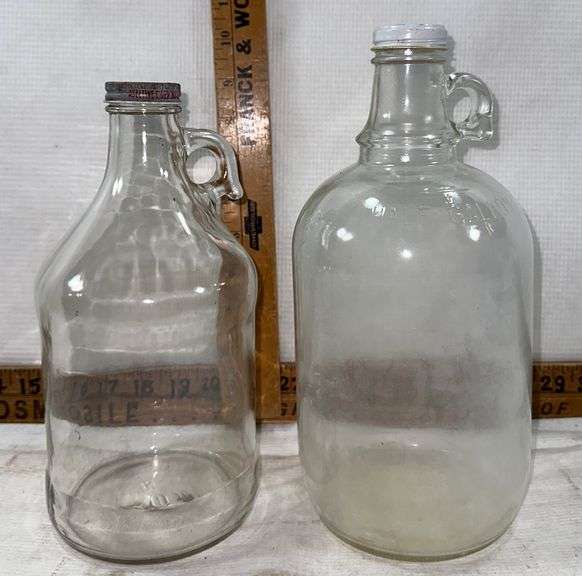 2 Half Gallon Glass Jugs Sherwood Auctions
