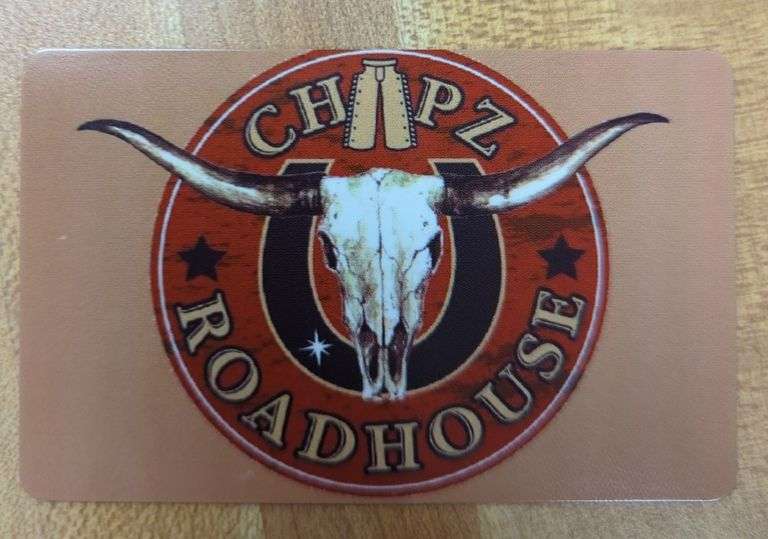 25 Gift Card to Chapz Roadhouse LLC Lakeview Sherwood Auctions