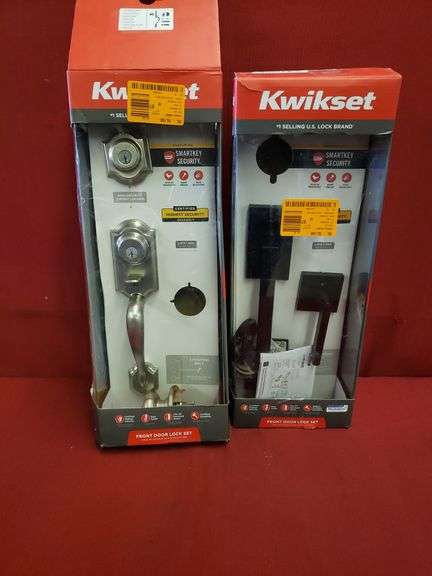 Kwikset Front Door Lock Set Black, Kwikset Front Door Lock Set Silver