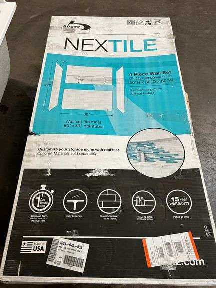 Nextile 4 Piece Wall Set 60 x 30 x 60 - Sierra Auction Management Inc