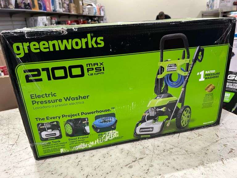 Greenworks 2100 PSI Pressure Washer Sierra Auction Management Inc