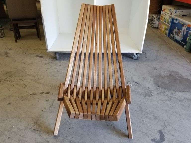 Melino Acacia Wood Low Profile Outdoor Folding Chair Sierra Auction
