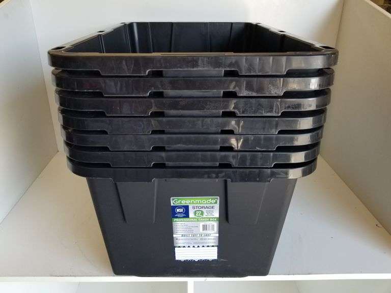(7pcs) Professional Grade 27 Gallon Storage Bins (No Lids) Sierra