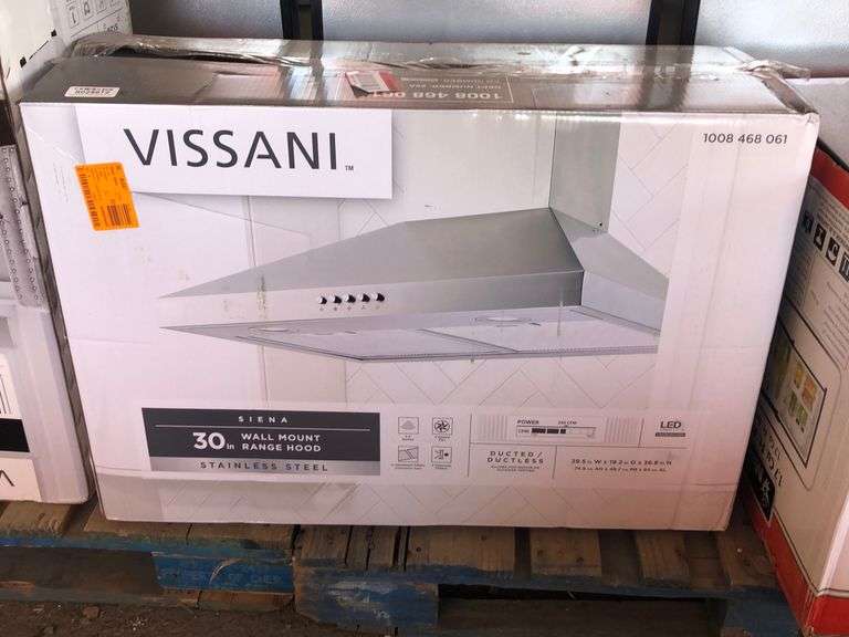 Vissani 30Inch Wall Mount Range Hood Sierra Auction Management Inc