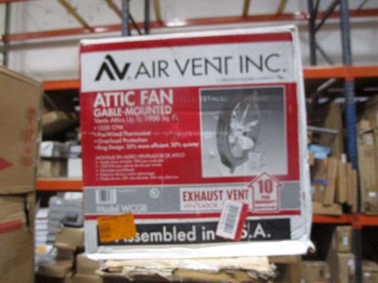 Air Vent Inc Attic Fan GableMounted Vents Attics Up To 1900 Sq Ft