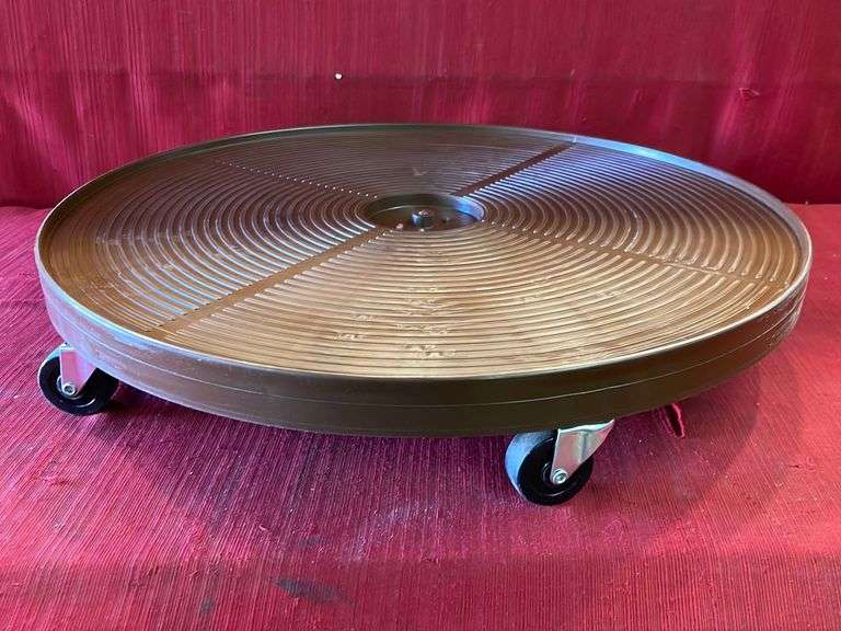 24” Espresso Round HDPE Plant Dolly Sierra Auction Management Inc
