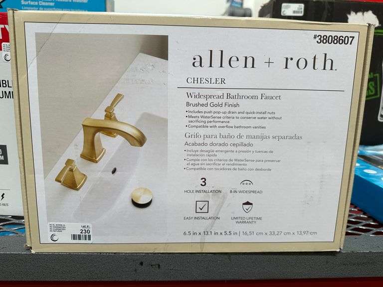 Allen & Roth Chesler Widespread Bathroom Faucet (brushed gold finish