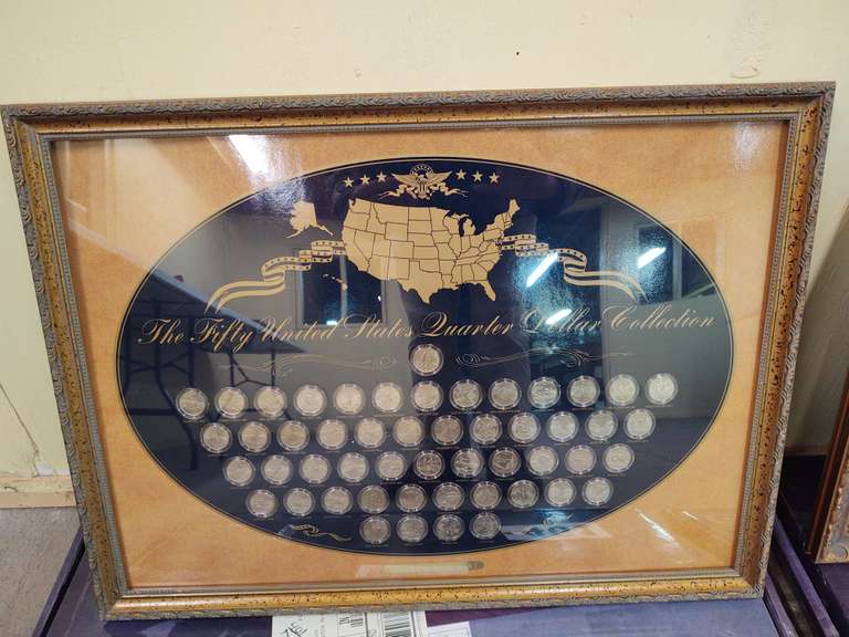 Framed State Quarter Collection South Auction