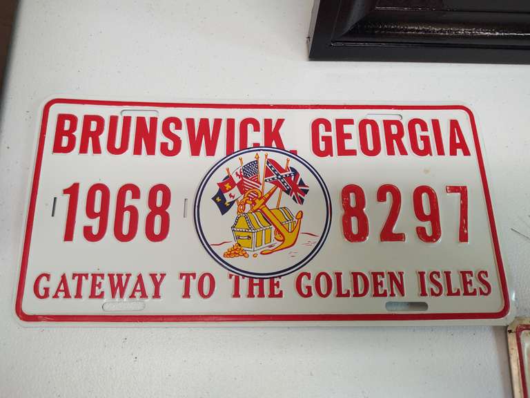 1968 Brunswick, GA City License Plate South Auction