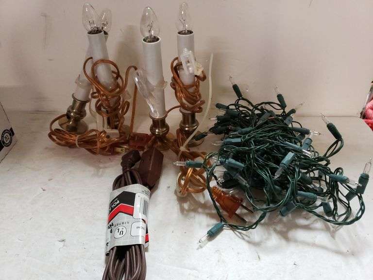 Electric Candles, Christmas Lights, Extension Cord Trice Auctions