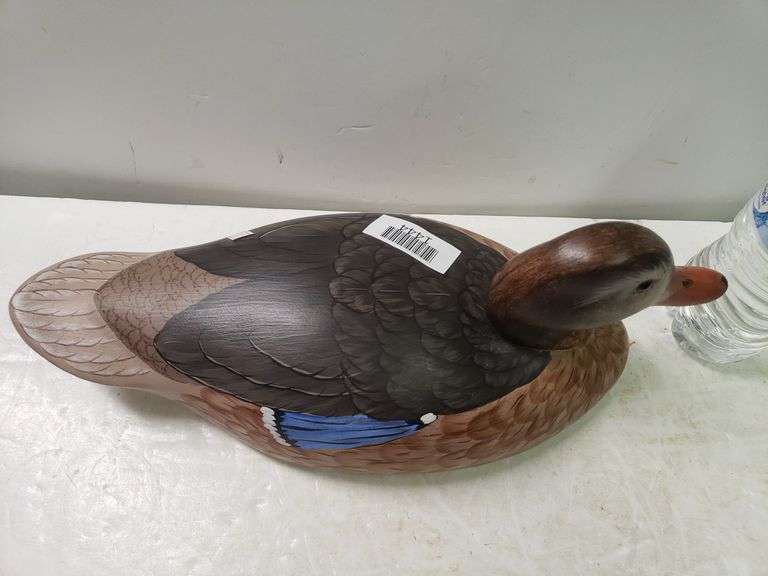 Wooden Mallard Hen Duck Decoy Painted By Gloria Schloss Trice Auctions