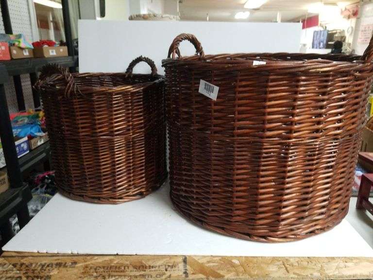 Brown Baskets (2) Trice Auctions