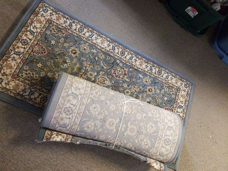 Greenville Collection Blue Matching Rugs (also Matches Lot 42), Runner
