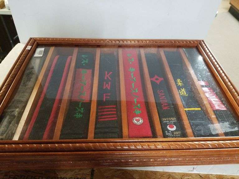 Shadow Box With Japanese Karate Belts Trice Auctions