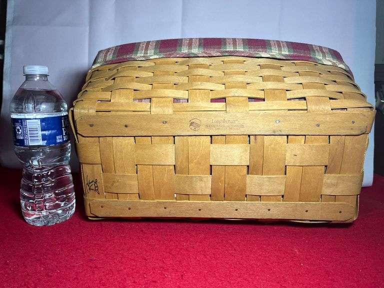 2006 Longaberger Large Desktop Organizer Basket Dividers, Liner