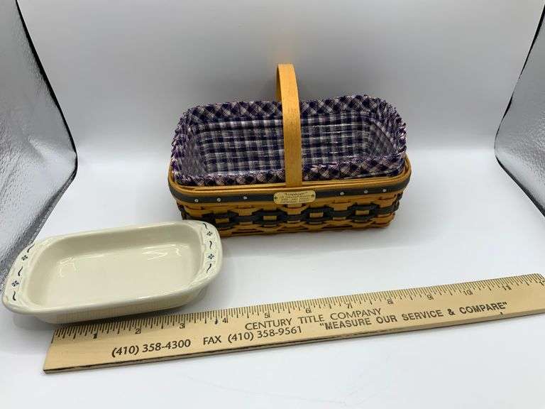 Longaberger Collectors Club JW Miniature Gathering Basket With Liner