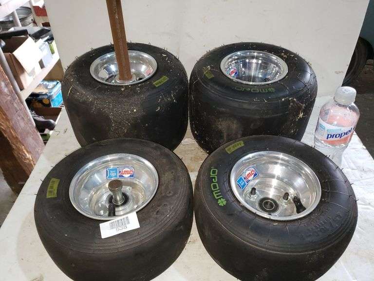 4 Dwt Racing Go Kart Wheels And Tires With Hubs Trice Auctions