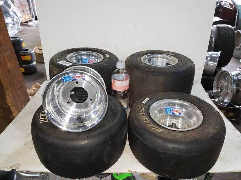 Set Of 4 Racing Go Kart Rims And Tires Trice Auctions