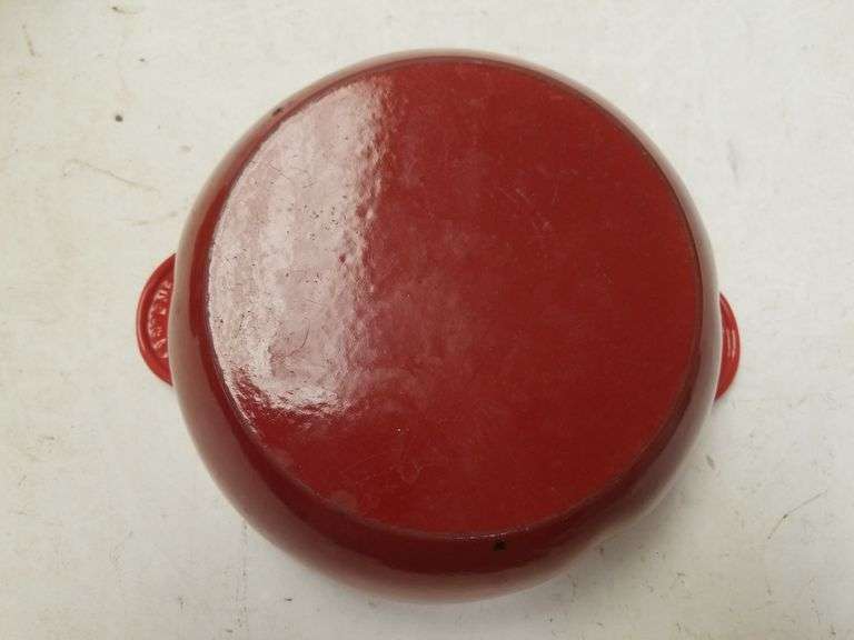 Le Creuset Tomato Themed Dutch Oven From France Trice Auctions