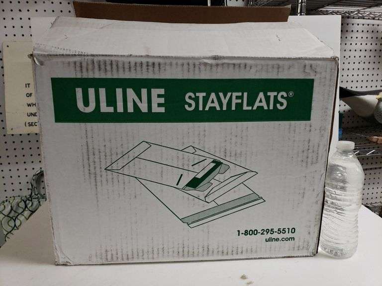 Box Of Uline Stay Flat White Cardboard Mailers Case Is Open So May