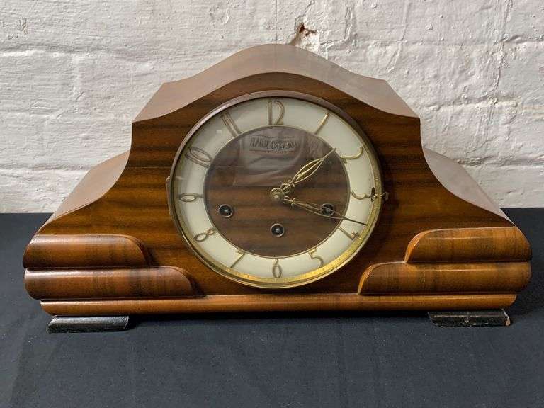 Vintage ' Urgos' Mantle Clock in Running Order Tullochs Auctions