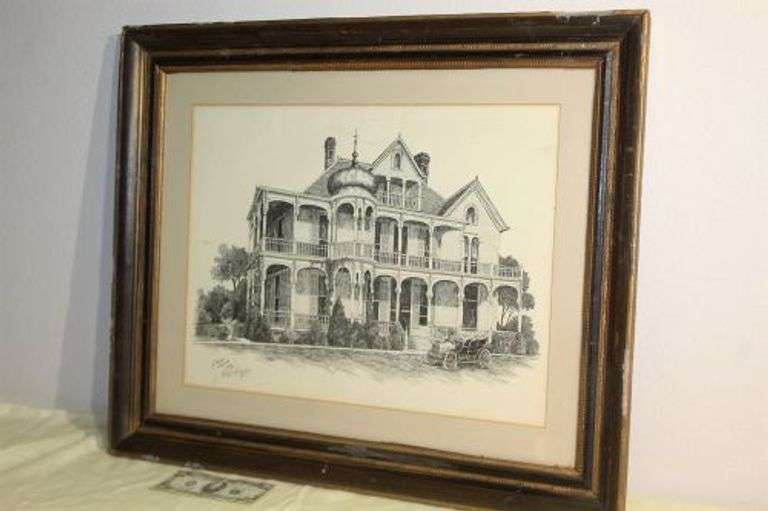 Beautiful original pen and ink drawing by Texas artist J. Michael