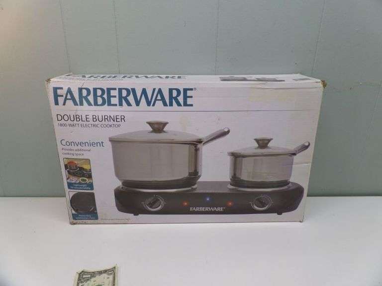 LIKE NEW Farberware Double Burner Electric Cooktop! Excellent condition
