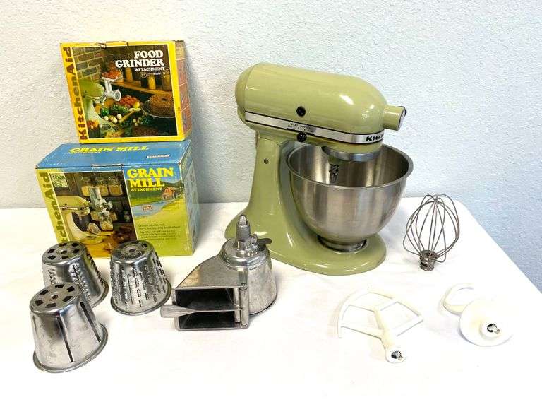 Vintage K45 KitchenAid 10 Speed Stand Mixer Avocado Green with