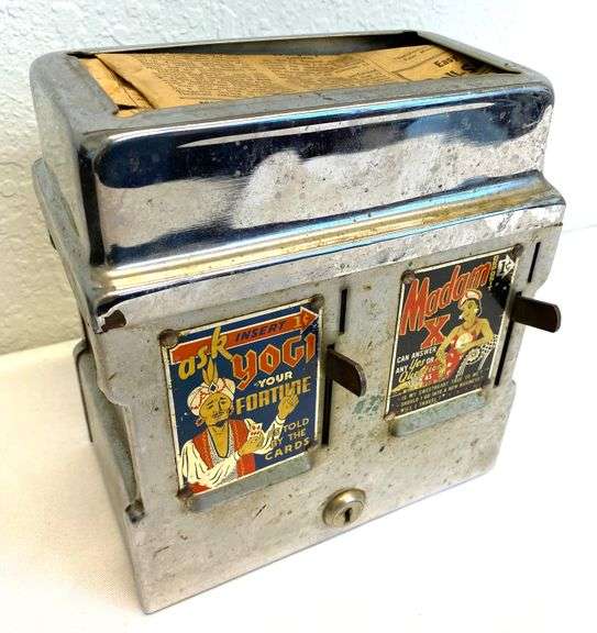 VINTAGE FORTUNE TELLING COIN OP VENDING MACHINE Auctionology LLC