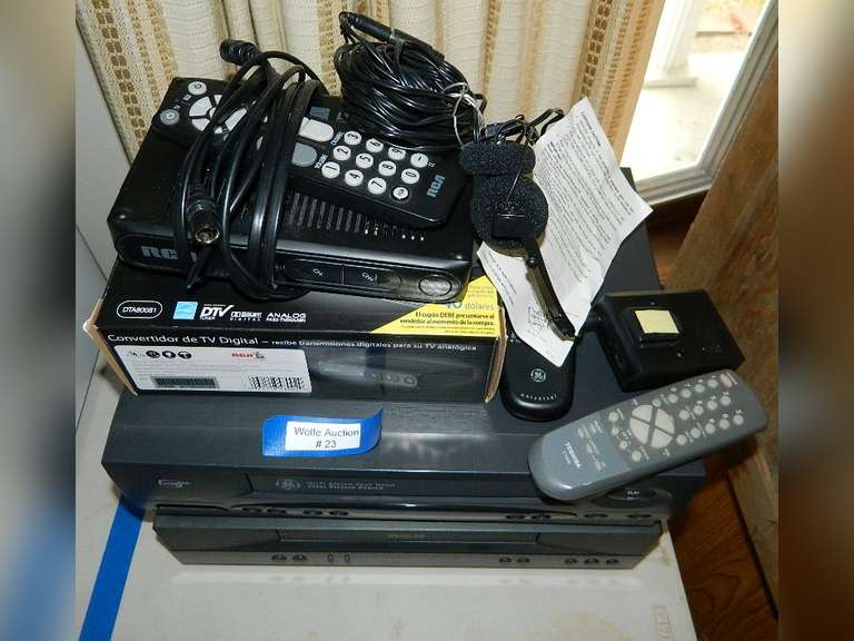 2 VCRs and Digital TV Adapters Wolfe Auction & Realty, LLC