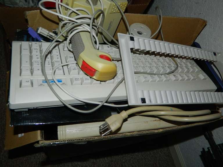 Keyboards, Computer Wires, Power Strip Wolfe Auction & Realty, LLC
