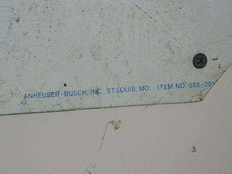 Budweiser Metal Sign Wolfe Auction & Realty, LLC