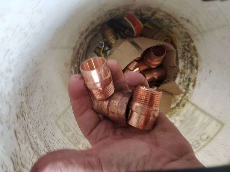 Brass plumbing supplies and copper fittings Yorkton Auction Centre