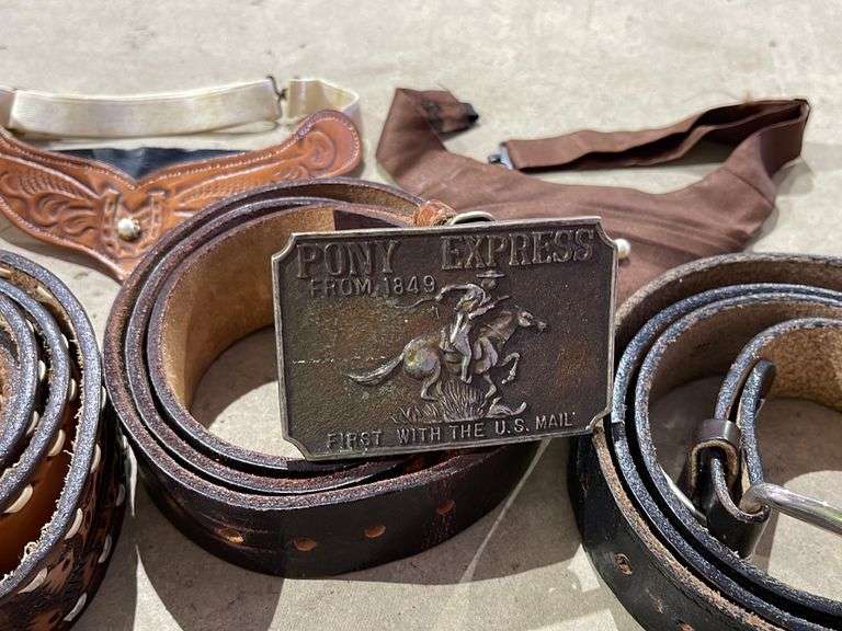 Assorted Cowboy Belts Yorkton Auction Centre