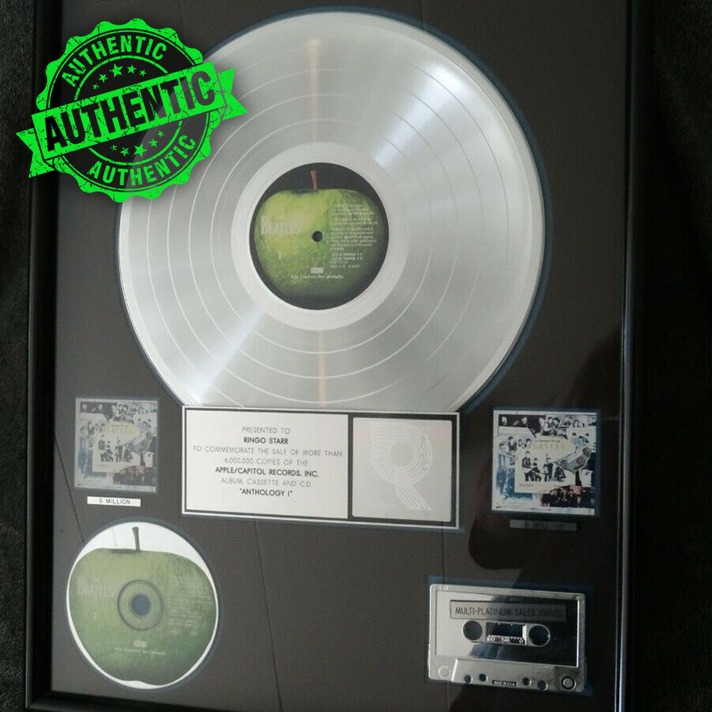 The Beatles Ringo Starr RIAA Platinum Award Memorabilia Catalogue