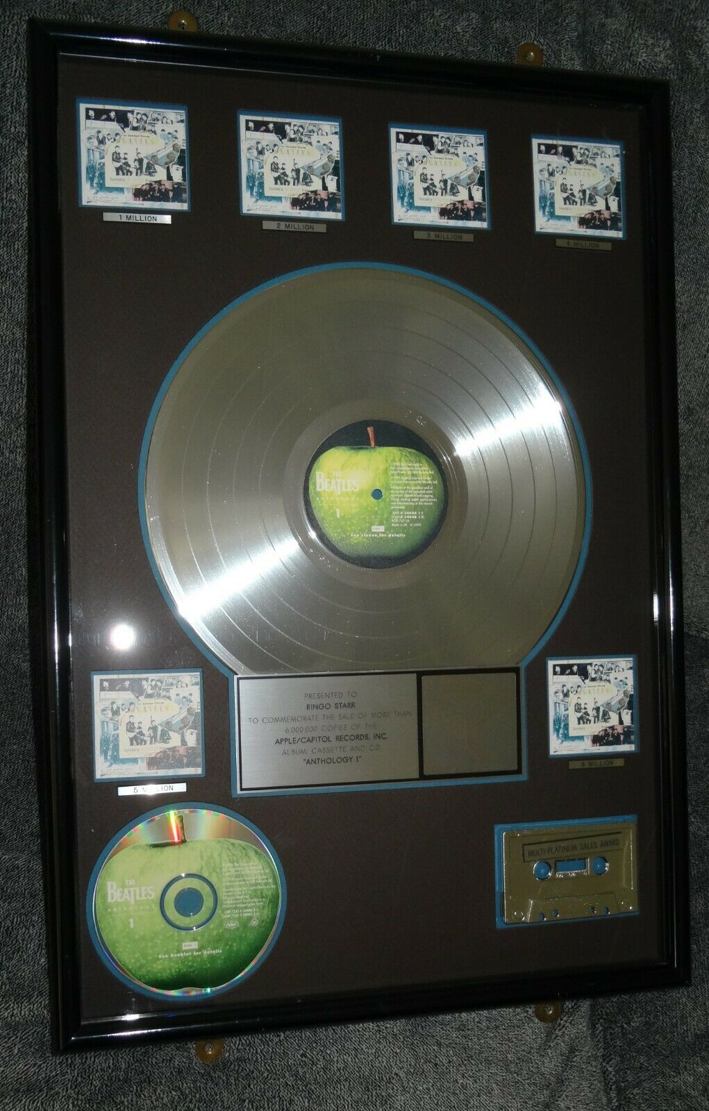 The Beatles Ringo Starr RIAA Platinum Award Memorabilia Catalogue